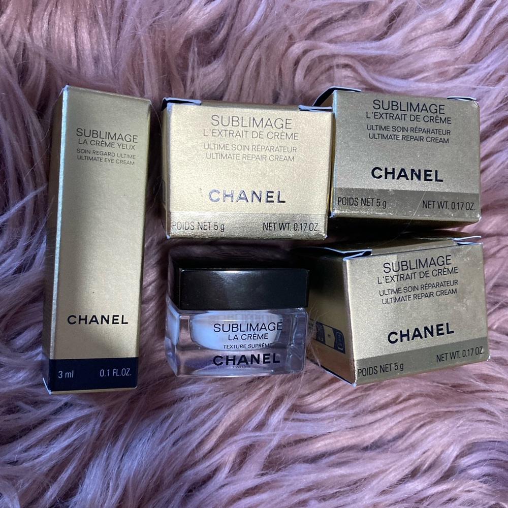 Chanel Sublimage Skincare Set in Gold Packaging